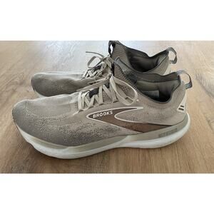 Brooks Glycerin Stealthfit 21 Mens 14D Shoes Beige Gray Running Sneaker Shoe